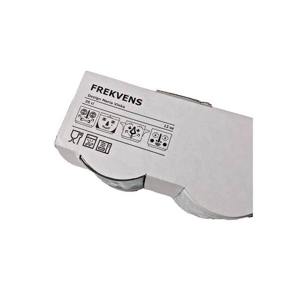 Set of 4 IKEA Rare Frekvens 12 oz Stackable Tiki Ceramic Cups Mugs Maria Vinka - Picture 5 of 9